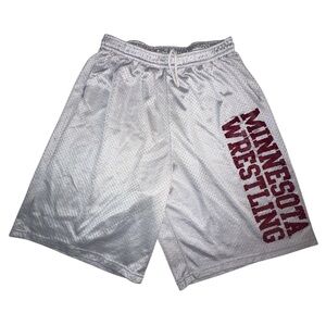 A4 Silver Minnesota Wrestling Shorts size Large